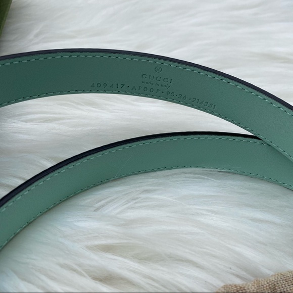 Gucci Thin Mint GG Belt - Picture 2 of 5